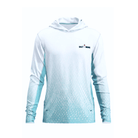 Salt Skins Men's Performance Hoodie Big Blue Sky Water Camo Side Vent Performance Hoodie