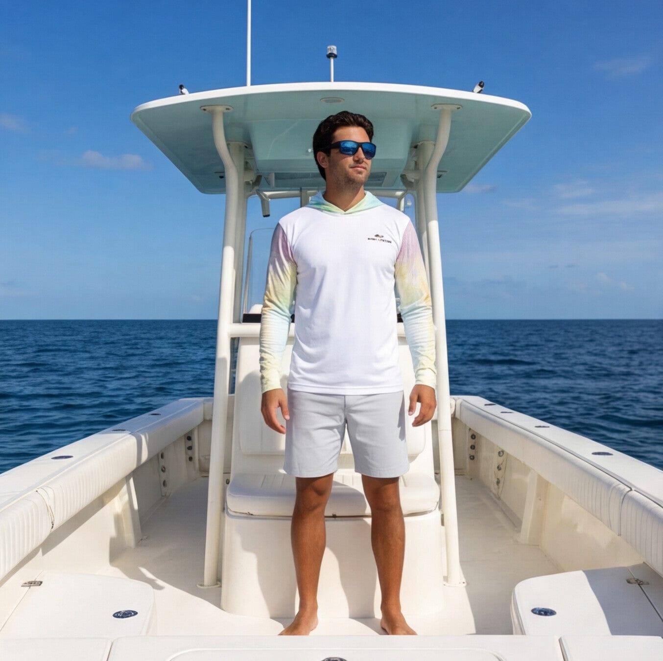 Salt Skins Men's Performance Hoodie Black Fin Tuna Captains Series II - The Ultimate Performance Men's Long Sleeve Fishing Shirt