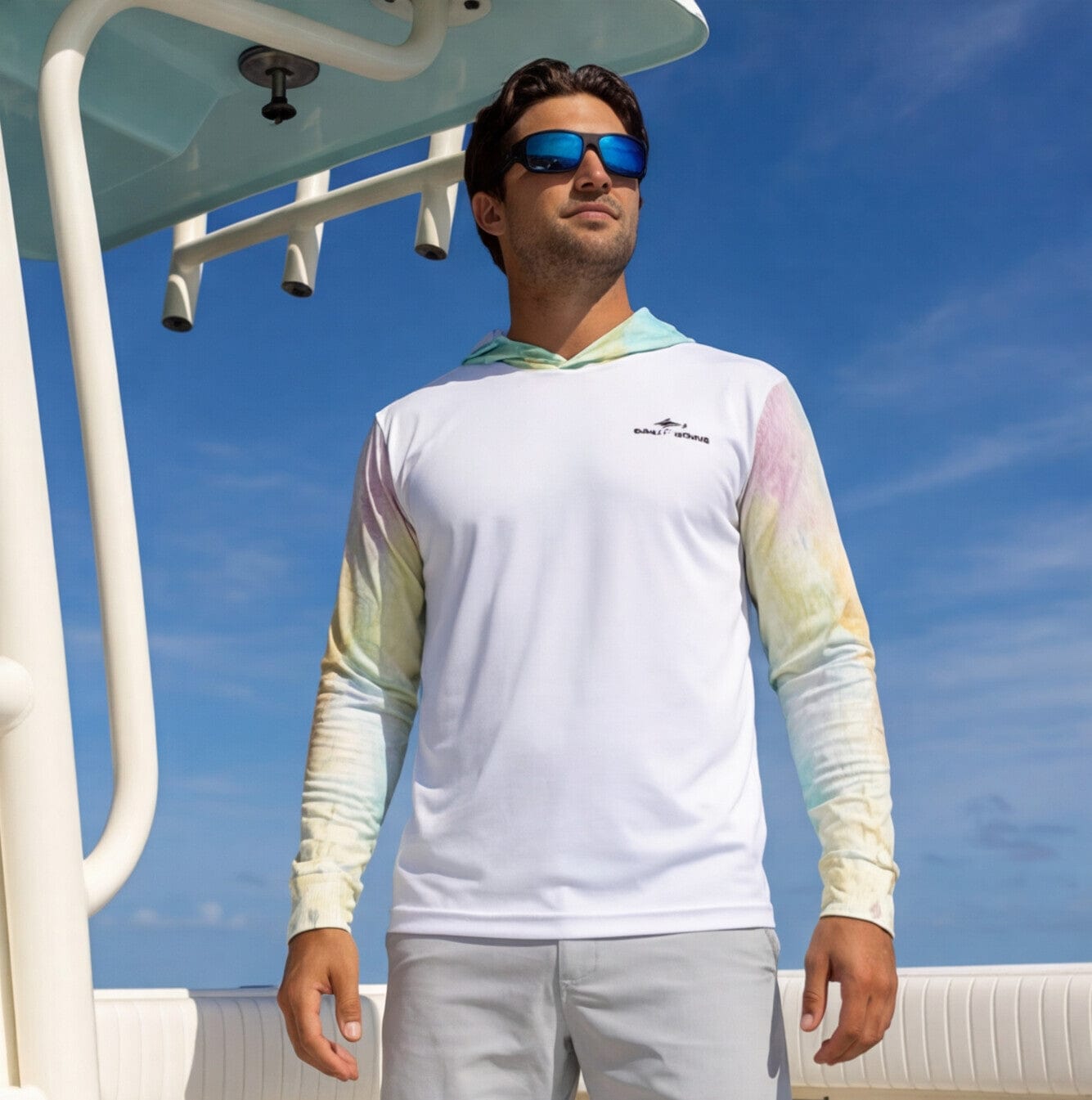 Salt Skins Men's Performance Hoodie Black Fin Tuna Captains Series II - The Ultimate Performance Men's Long Sleeve Fishing Shirt