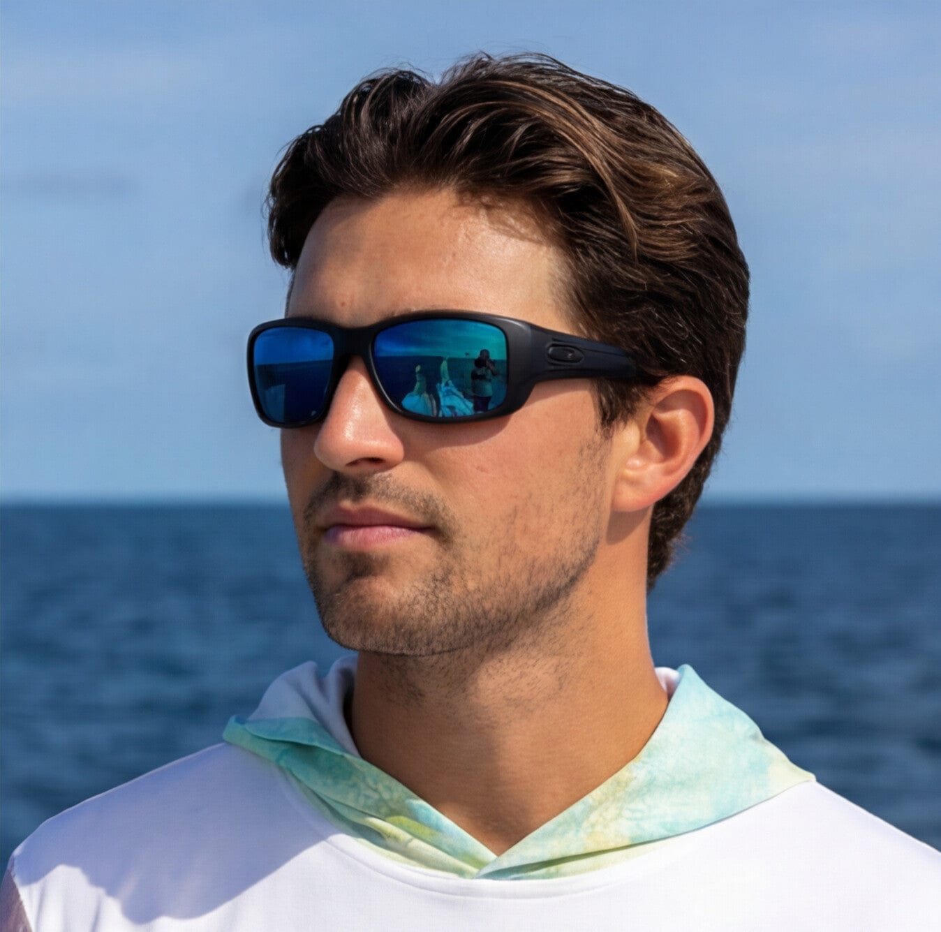 Salt Skins Men's Performance Hoodie Black Fin Tuna Captains Series II - The Ultimate Performance Men's Long Sleeve Fishing Shirt