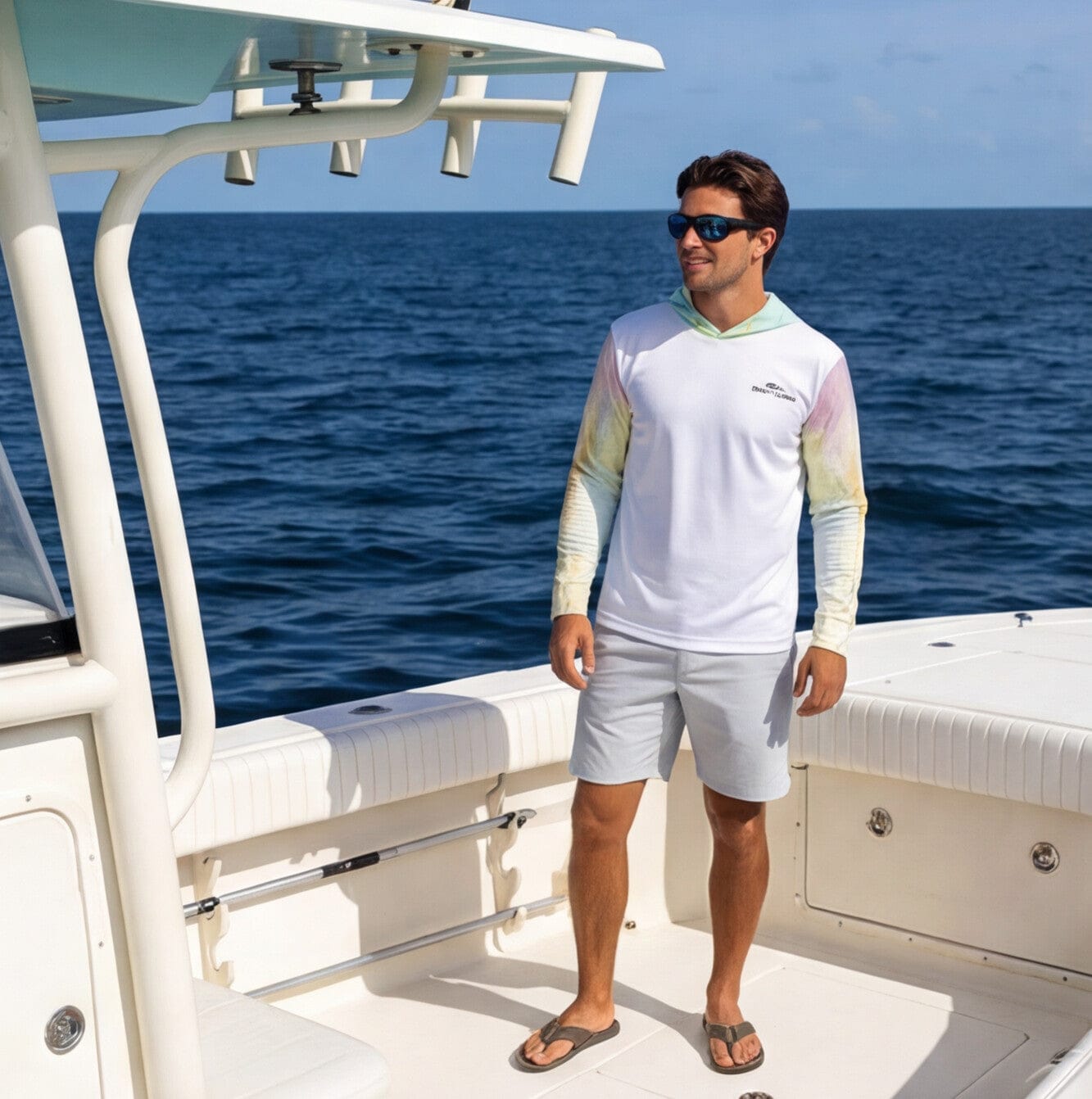 Salt Skins Men's Performance Hoodie Black Fin Tuna Captains Series II - The Ultimate Performance Men's Long Sleeve Fishing Shirt