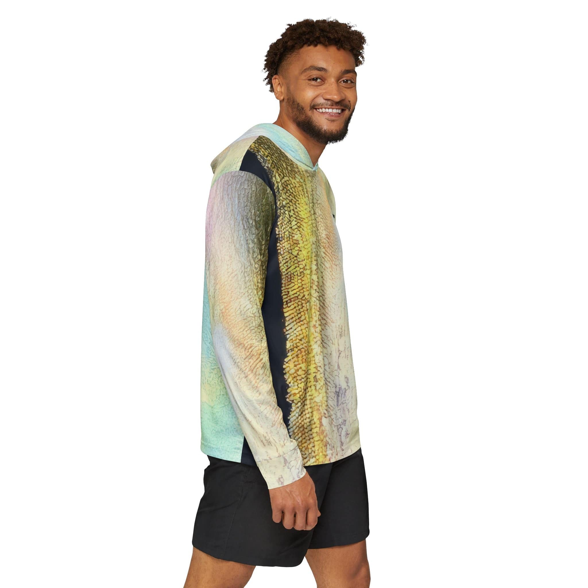 Salt Skins Men's Performance Hoodie Black Fin Tuna Captains Series - The Ultimate Performance Men's Long Sleeve Fishing Shirt