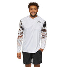 Salt Skins Men's Performance Hoodie Black Grouper II - The Ultimate Performance Men's Long Sleeve Fishing Shirt