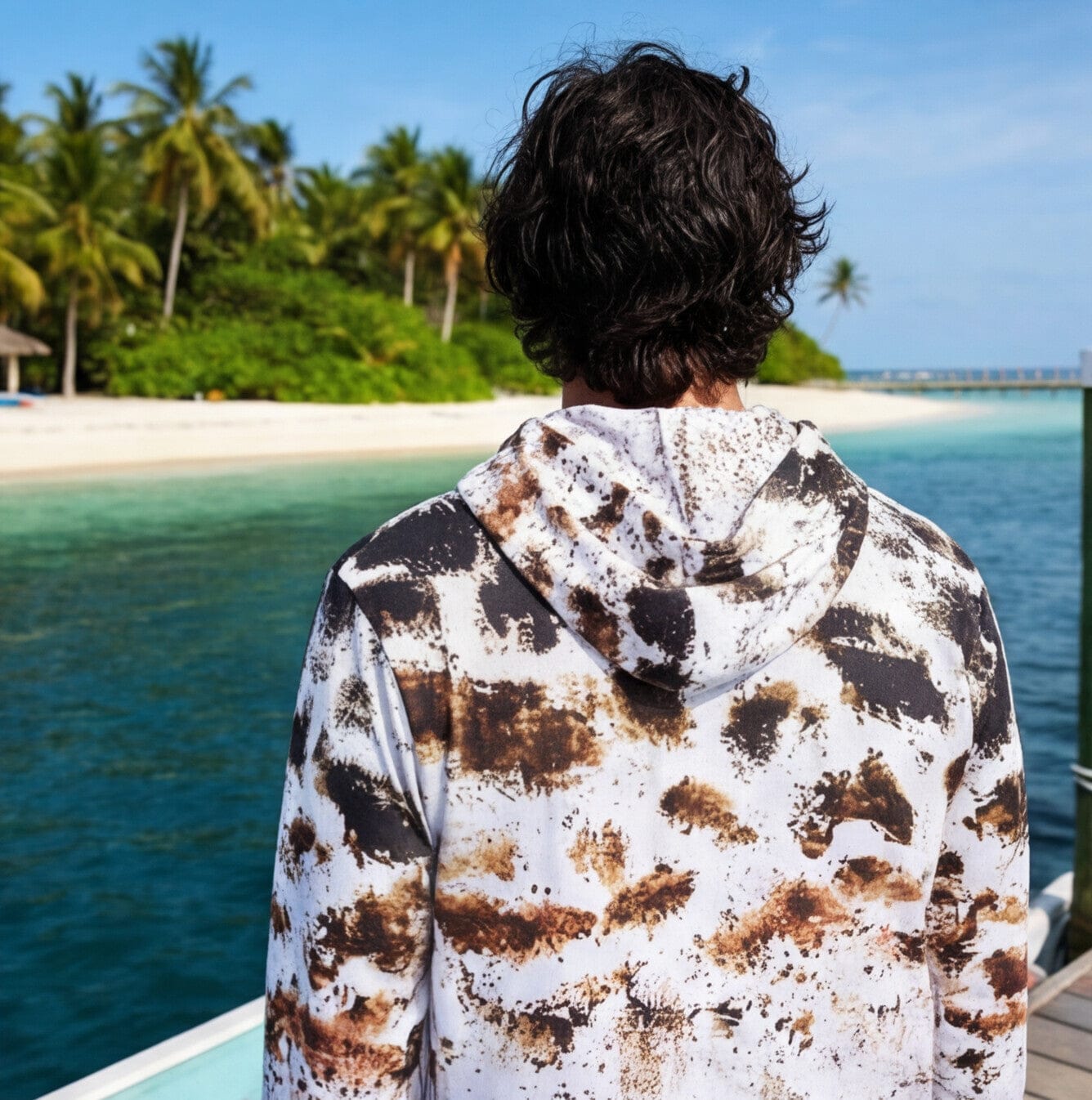 Salt Skins Men's Performance Hoodie Black Grouper Men's Ultimate Performance Long Sleeve Fishing Shirt