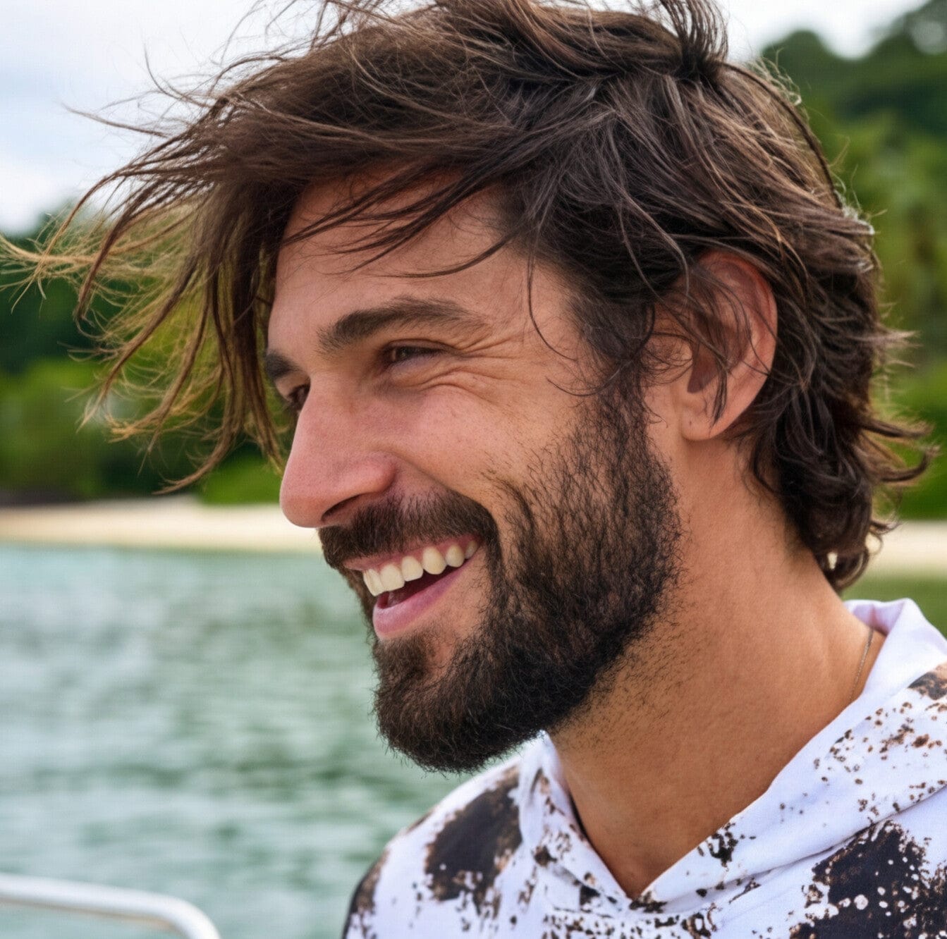 Salt Skins Men's Performance Hoodie Black Grouper Men's Ultimate Performance Long Sleeve Fishing Shirt