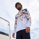 Salt Skins Men's Performance Hoodie Black Grouper Men's Ultimate Performance Long Sleeve Fishing Shirt