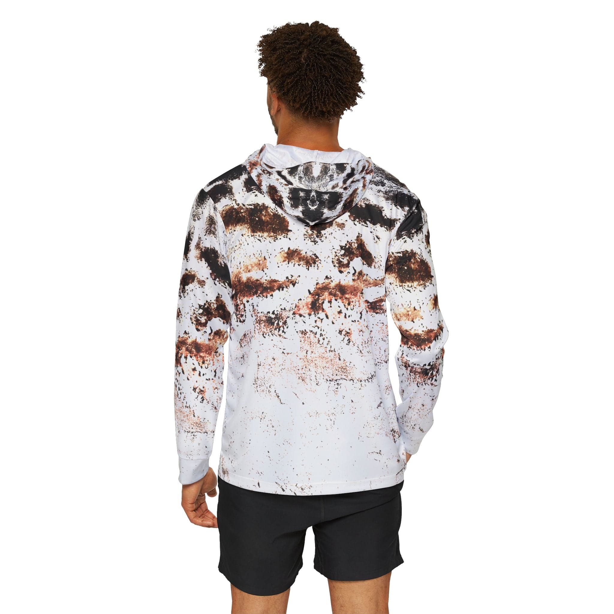 Salt Skins Men's Performance Hoodie Black Grouper - The Ultimate Performance Men's Long Sleeve Fishing Shirt