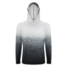 Salt Skins Men's Performance Hoodie Black Salmon Men's Long Sleeve Sun Protection Hoodie