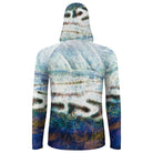 Salt Skins Men's Performance Hoodie Blue Barracuda Men's Long Sleeve Sun Protection Hoodie