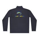 Salt Skins Men's Performance Hoodie Blue Marlin Quarter-Zip Lightweight Pullover