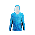 Salt Skins Men's Performance Hoodie Blue / S Flats Blue Water Camo Side Vent Performance Hoodie