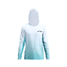 Salt Skins Men's Performance Hoodie Blue Sky Water Camo Side Vent Performance Hoodie