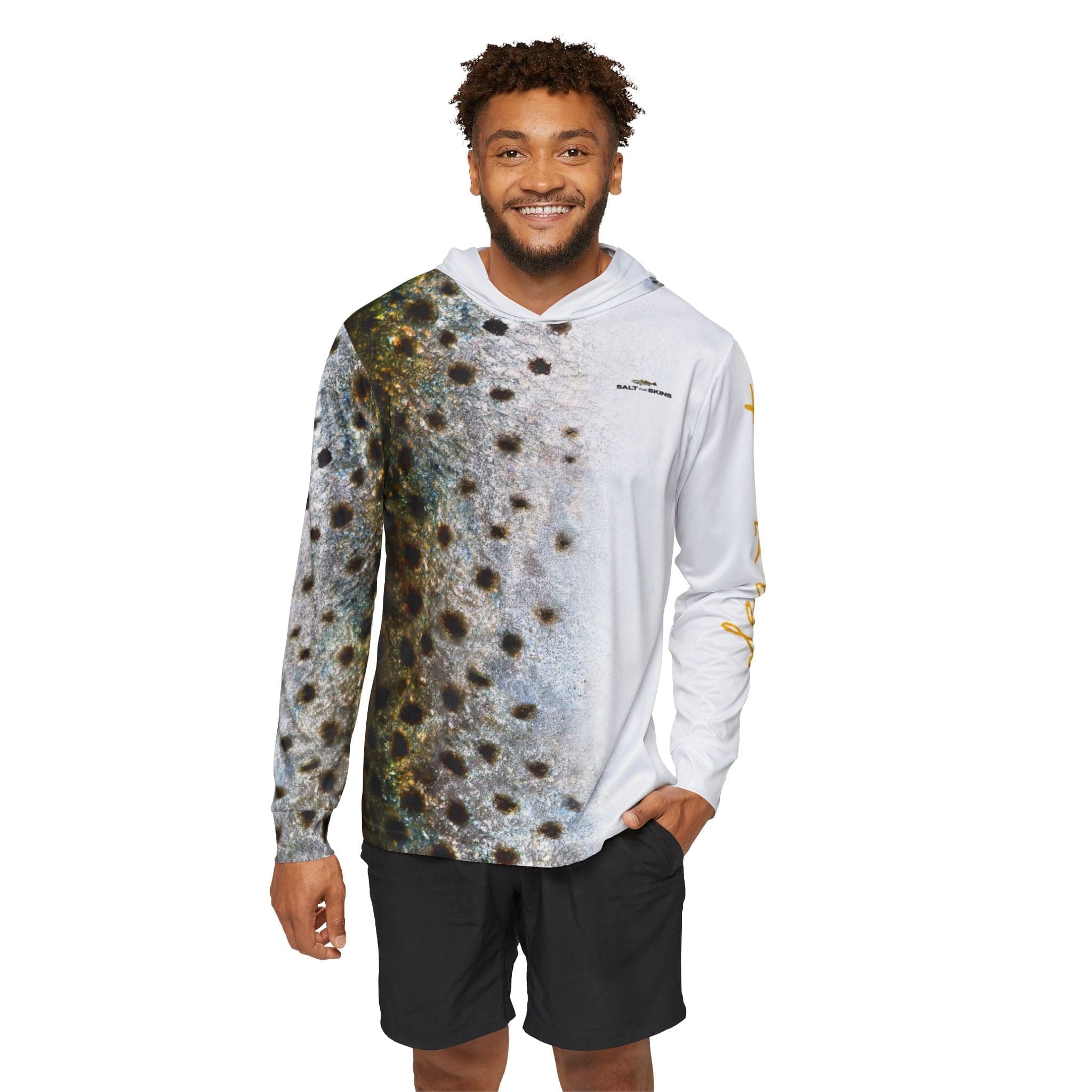 Salt Skins Men's Performance Hoodie Corvina Pintada Captains Series - The Ultimate Performance Men's Long Sleeve Fishing Shirt