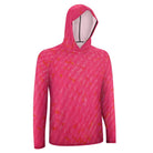 Salt Skins Men's Performance Hoodie Hot Pink Mingy Snapper Men's Long Sleeve Sun Protection Hoodie