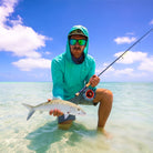 Salt Skins Men's Performance Hoodie Mingy Snapper Captains Series Men's Ultimate Performance Long Sleeve Fishing Shirt