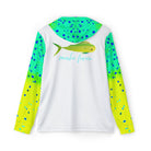 Salt Skins Men's Performance Hoodie New Mahi Turquoise Captains Series - The Ultimate Performance Men's Long Sleeve Fishing Shirt