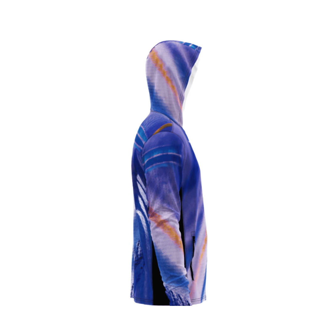 Salt Skins Men's Performance Hoodie Parrot Reef Side Vent Hoodie With Pockets