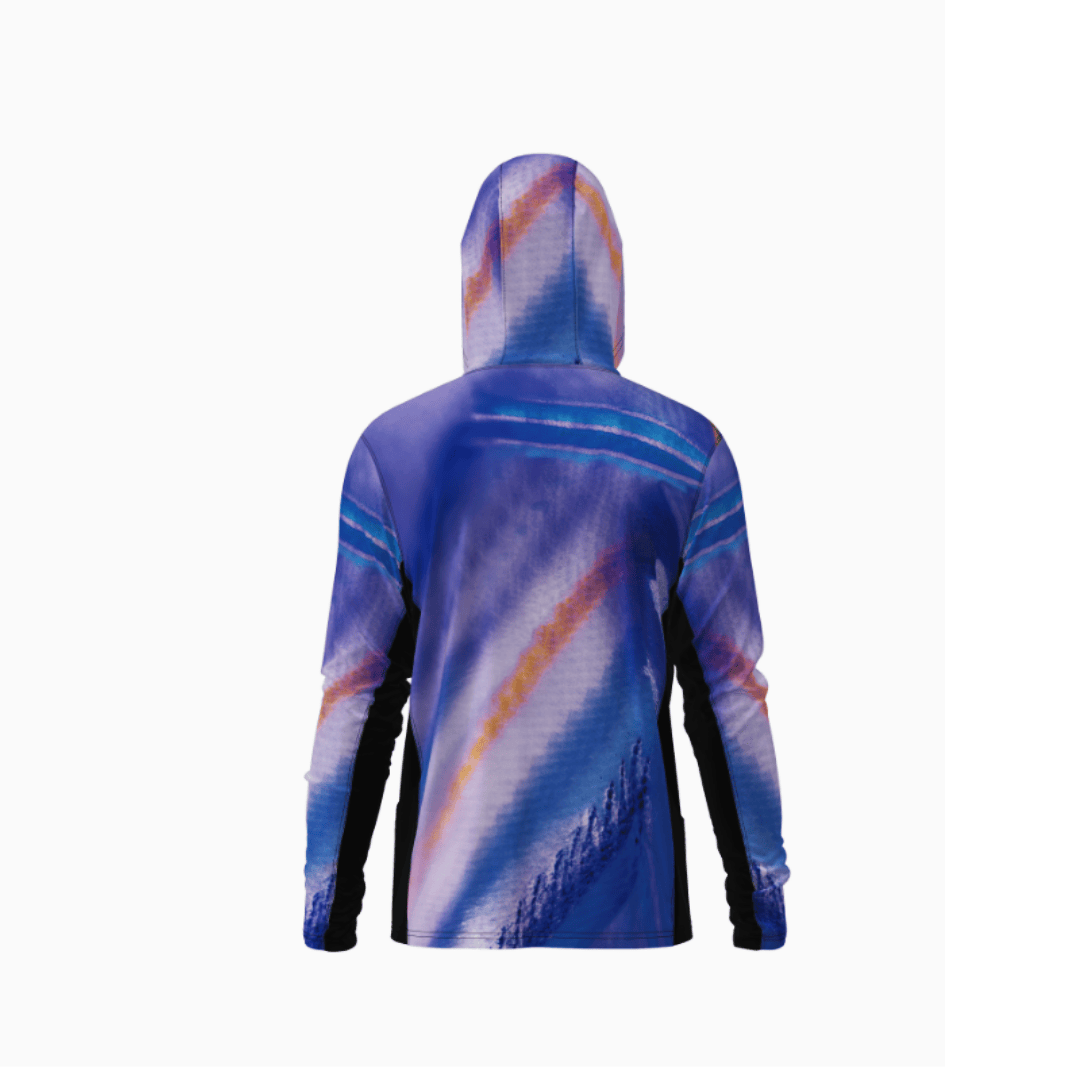Salt Skins Men's Performance Hoodie Purple Parrot Side Vent Performance Hoodie