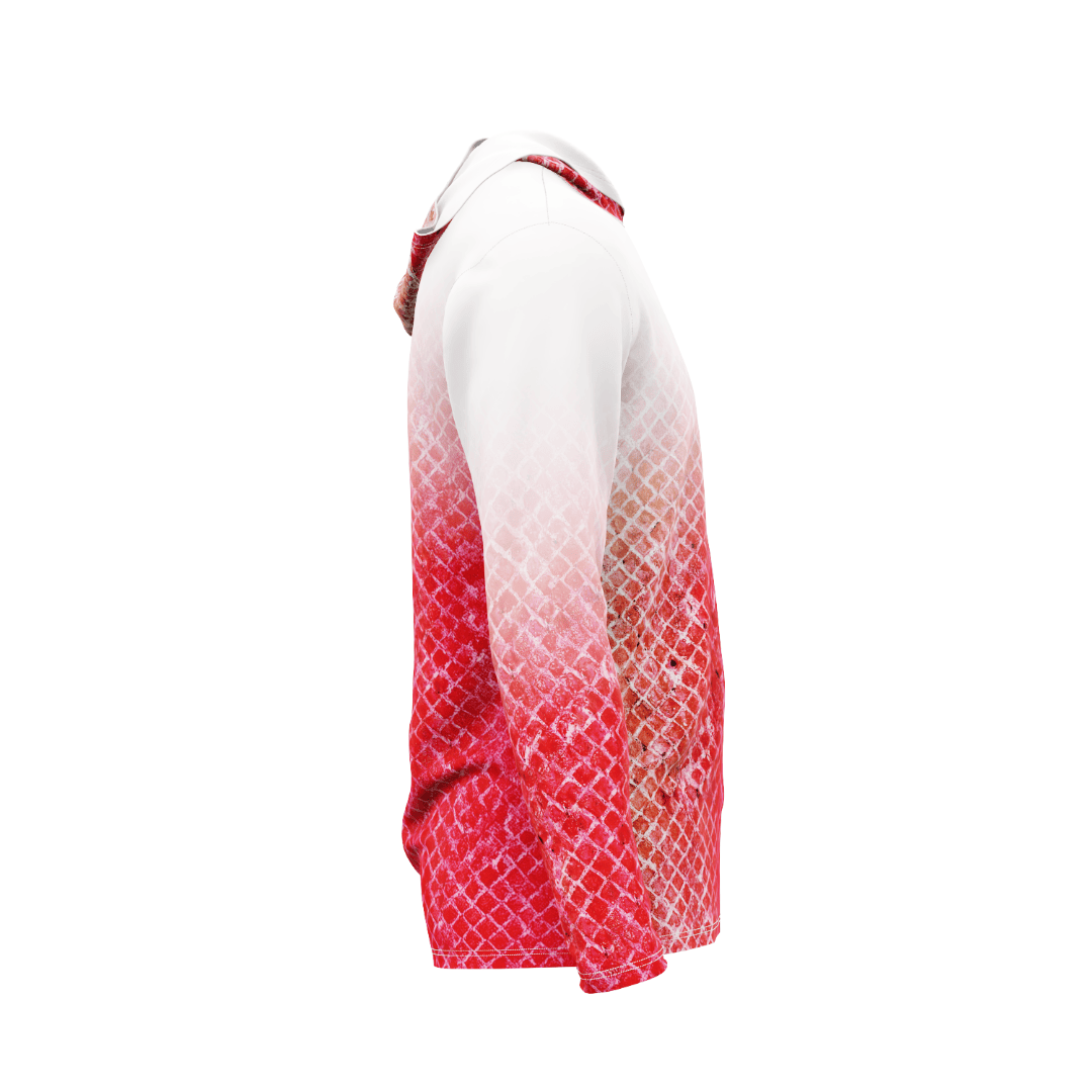 Salt Skins Men's Performance Hoodie Red Snapper Men's Long Sleeve Performance Fishing & Sun Shirt