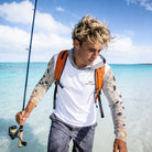 Salt Skins Men's Performance Hoodie Redfish Grey Master II Men's Ultimate Performance Long Sleeve Fishing Shirt