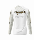 Salt Skins Men's Performance Hoodie Redfish "Grey" Men's Long Sleeve Performance Fishing Shirt