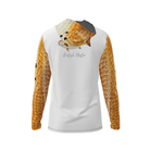 Salt Skins Men's Performance Hoodie Redfish "Orange" Men's Long Sleeve Performance Fishing Hoodie