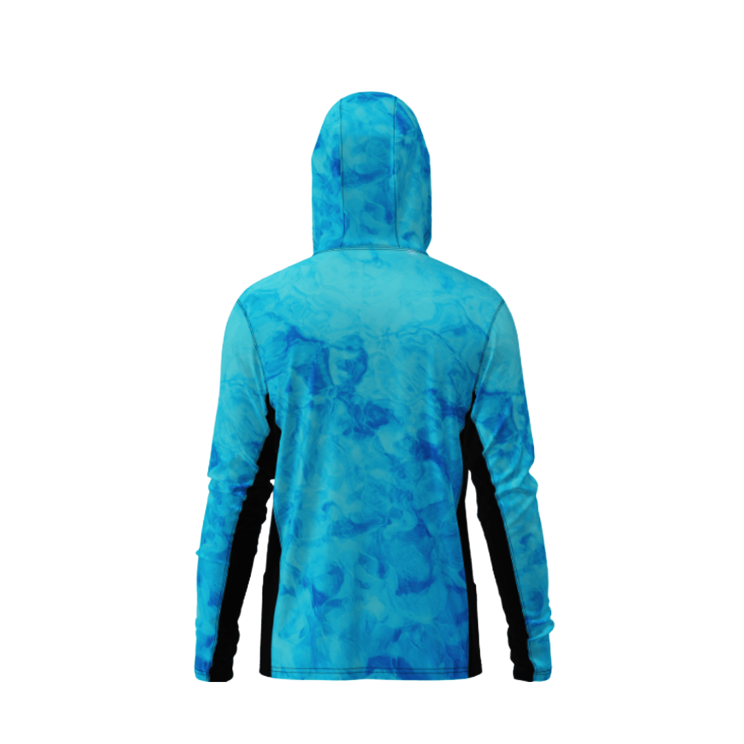 Salt Skins Men's Performance Hoodie Reef Water Side Vent Fishing Hoodie with Pockets