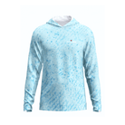 Salt Skins Men's Performance Hoodie Salty Blue Sky Water Camo Side Vent Performance Hoodie