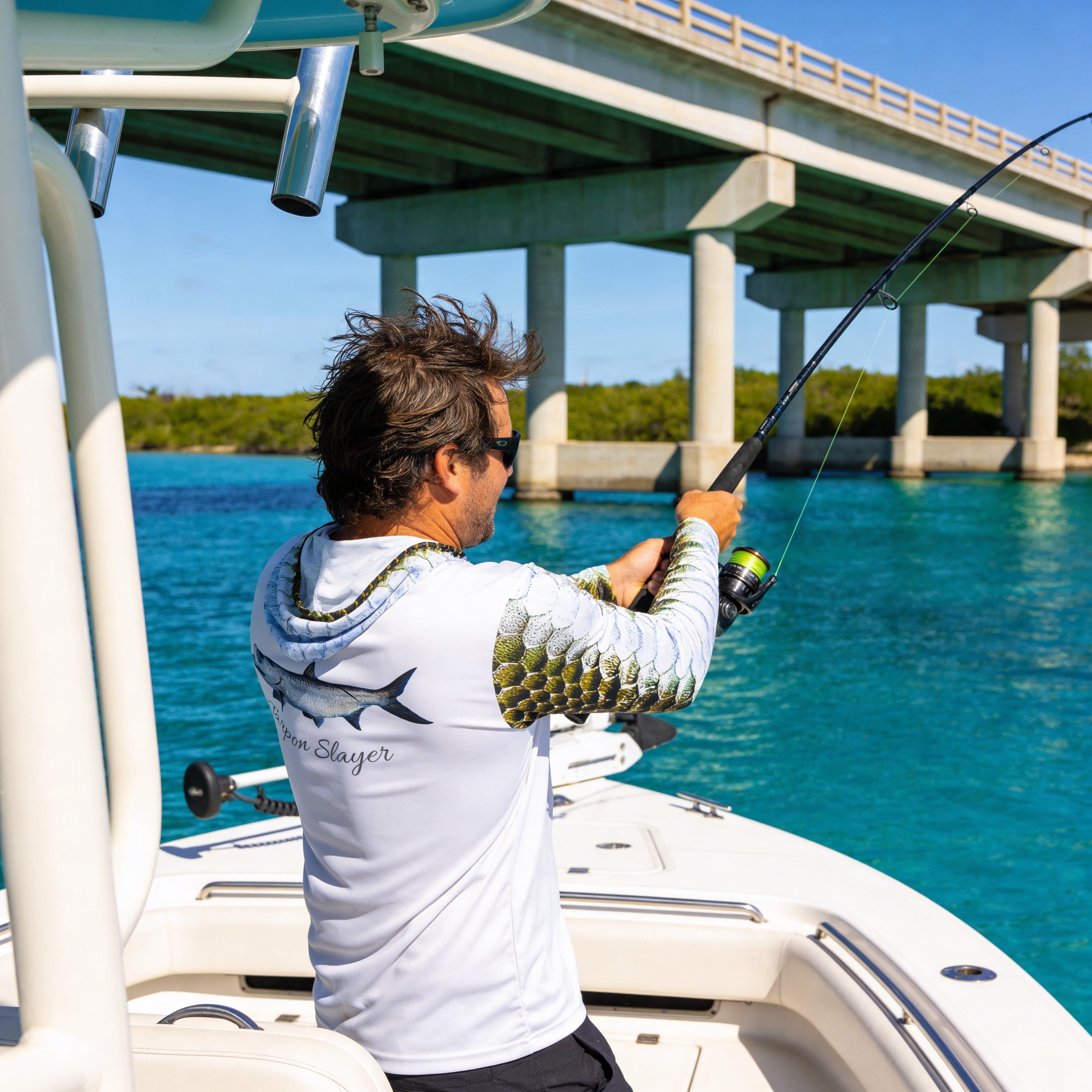 Salt Skins Men's Performance Hoodie Tarpon Slayer II Men's Ultimate Performance Long Sleeve Fishing Shirt