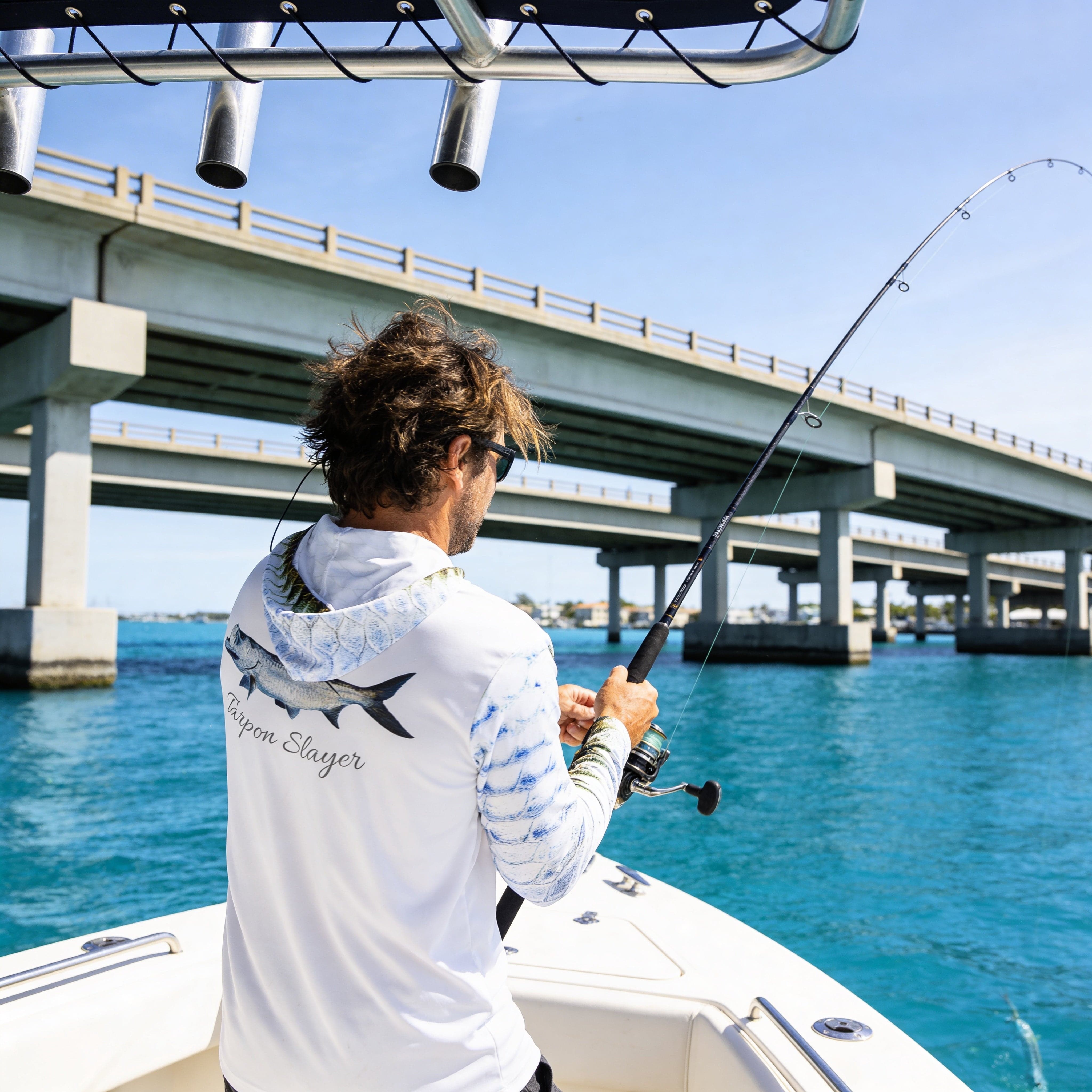 Salt Skins Men's Performance Hoodie Tarpon Slayer II Men's Ultimate Performance Long Sleeve Fishing Shirt