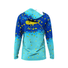 Salt Skins Men's Performance Hoodie Turquoise / S Mahi Blue Ice Men's Long Sleeve Performance Fishing Shirt (Copy)