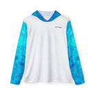 Salt Skins Men's Performance Hoodie XS / Aqua Blue Reef Water Florida Keys II - The Ultimate Performance Men's Long Sleeve Fishing Shirt
