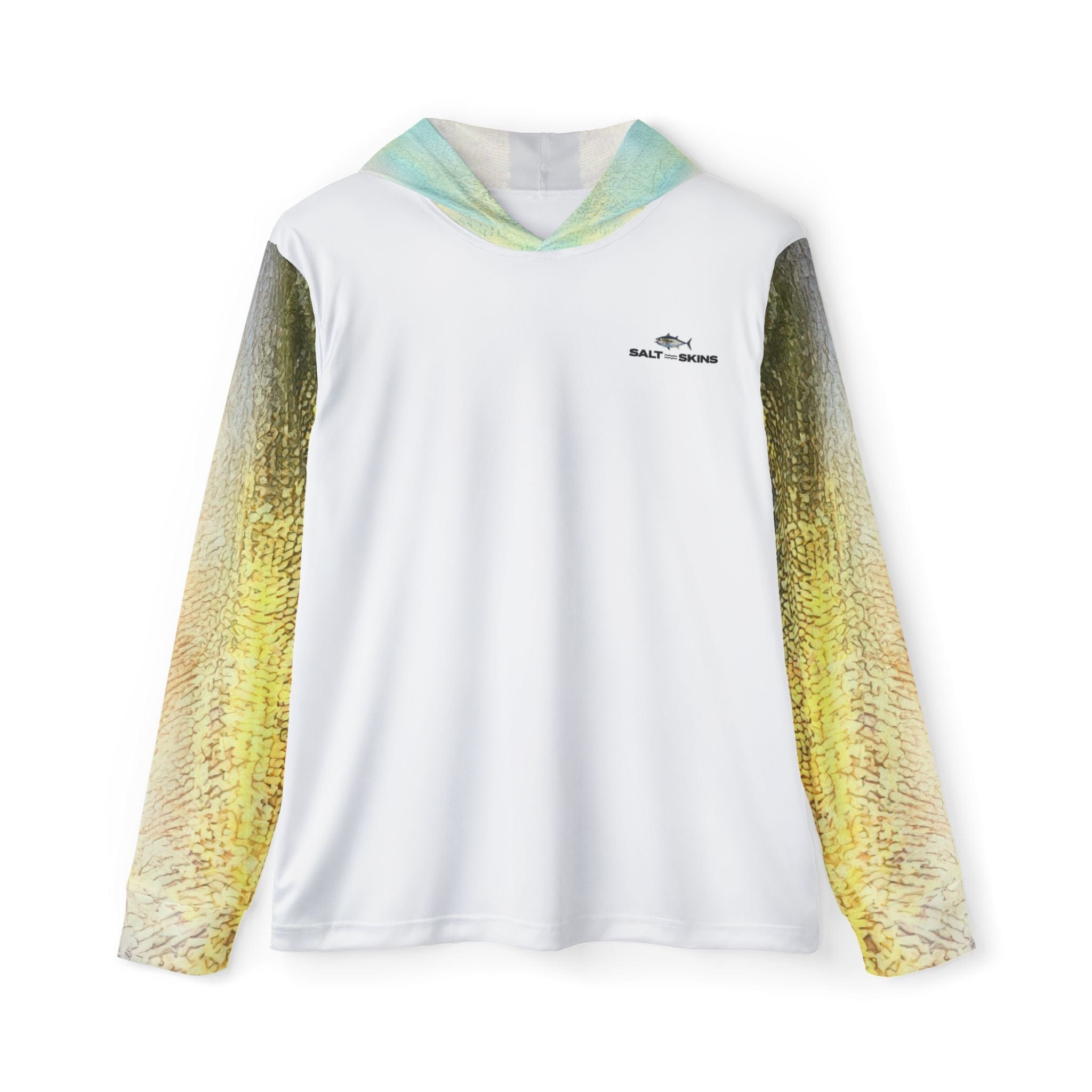 Salt Skins Men's Performance Hoodie XS Black Fin Tuna Captains Series II - The Ultimate Performance Men's Long Sleeve Fishing Shirt