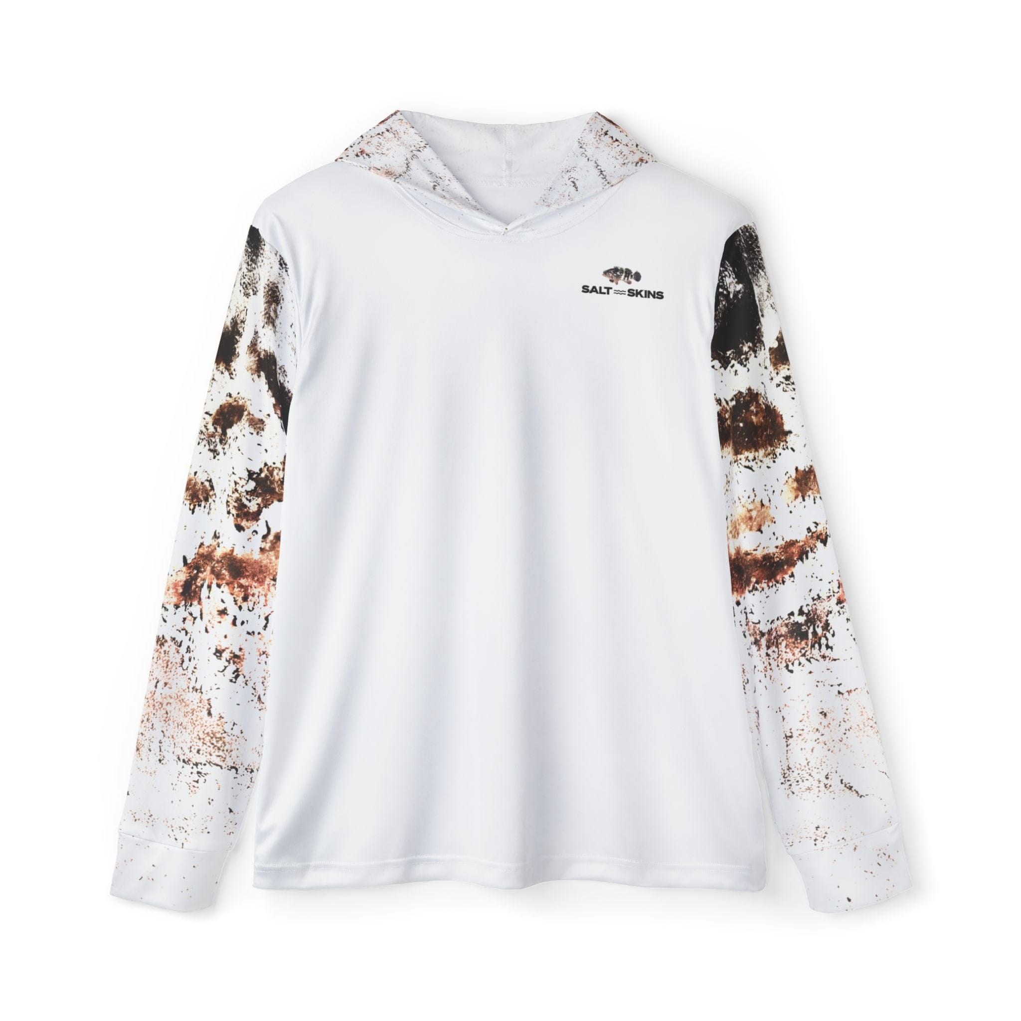 Salt Skins Men's Performance Hoodie XS / Brown Black Grouper II - The Ultimate Performance Men's Long Sleeve Fishing Shirt