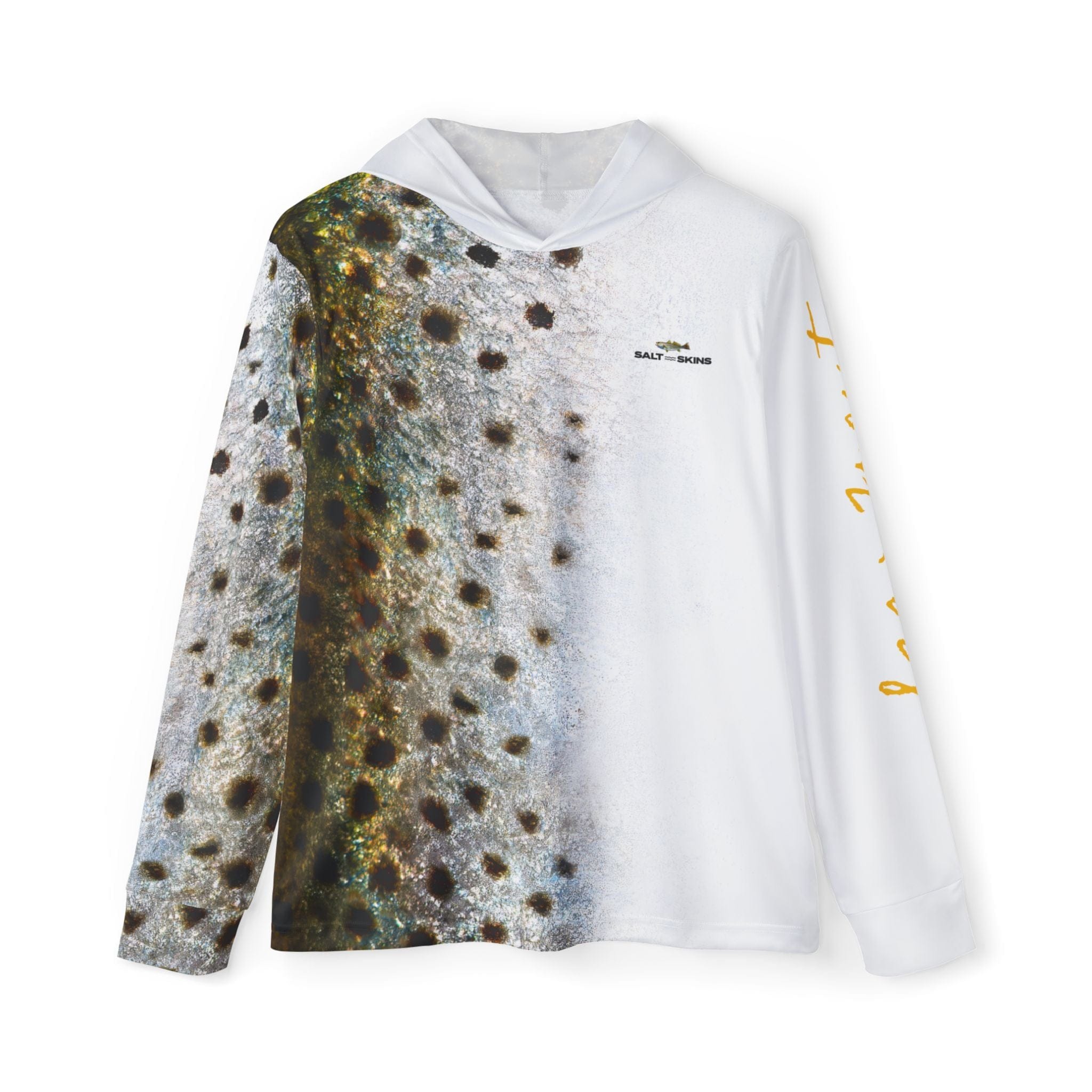 Salt Skins Men's Performance Hoodie XS / Gold Corvina Pintada Captains Series - The Ultimate Performance Men's Long Sleeve Fishing Shirt