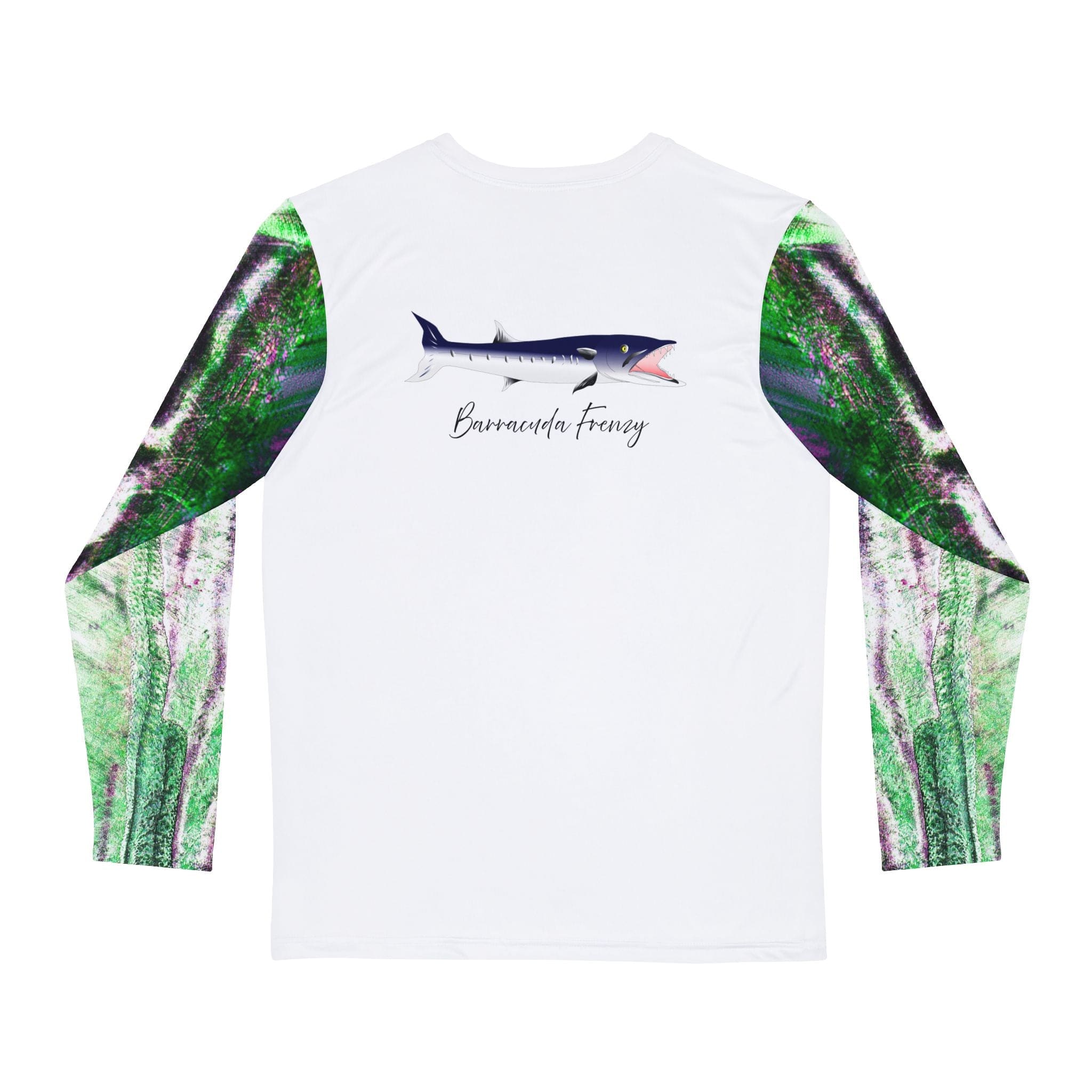 Salt Skins Men's Performance Shirt Barracuda Long Sleeve Men's Shirt Fishing Performance Green