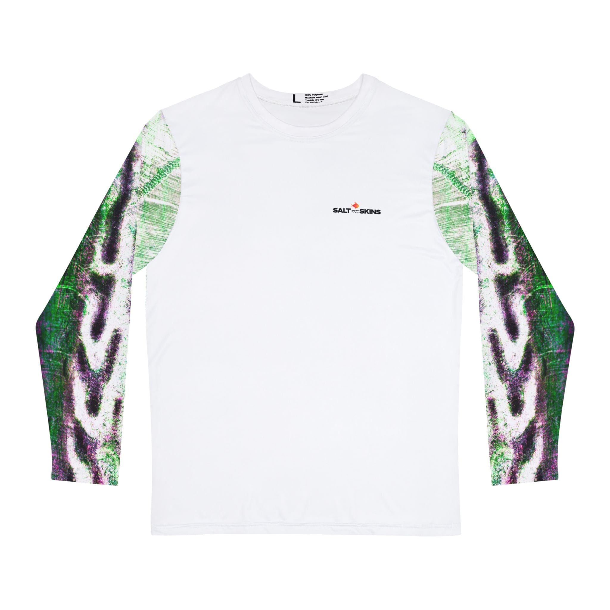 Salt Skins Men's Performance Shirt Barracuda Long Sleeve Men's Shirt Fishing Performance Green