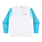 Salt Skins Men's Performance Shirt Live Bait Needed Long Sleeve Men's Fishing Shirt Aqua Blue