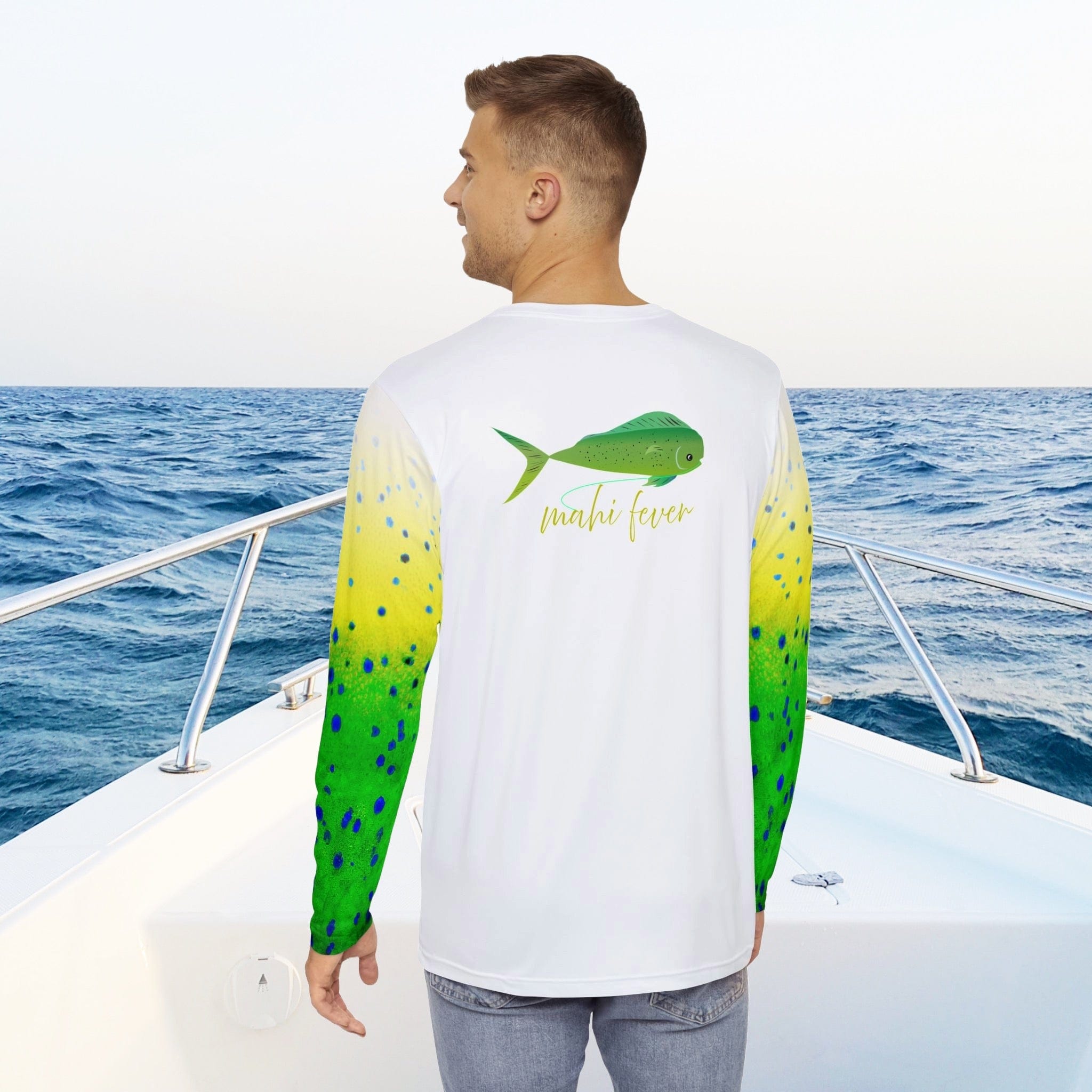 Salt Skins Men's Performance Shirt Mahi Long Sleeve Men's Shirt Fishing Performance Green