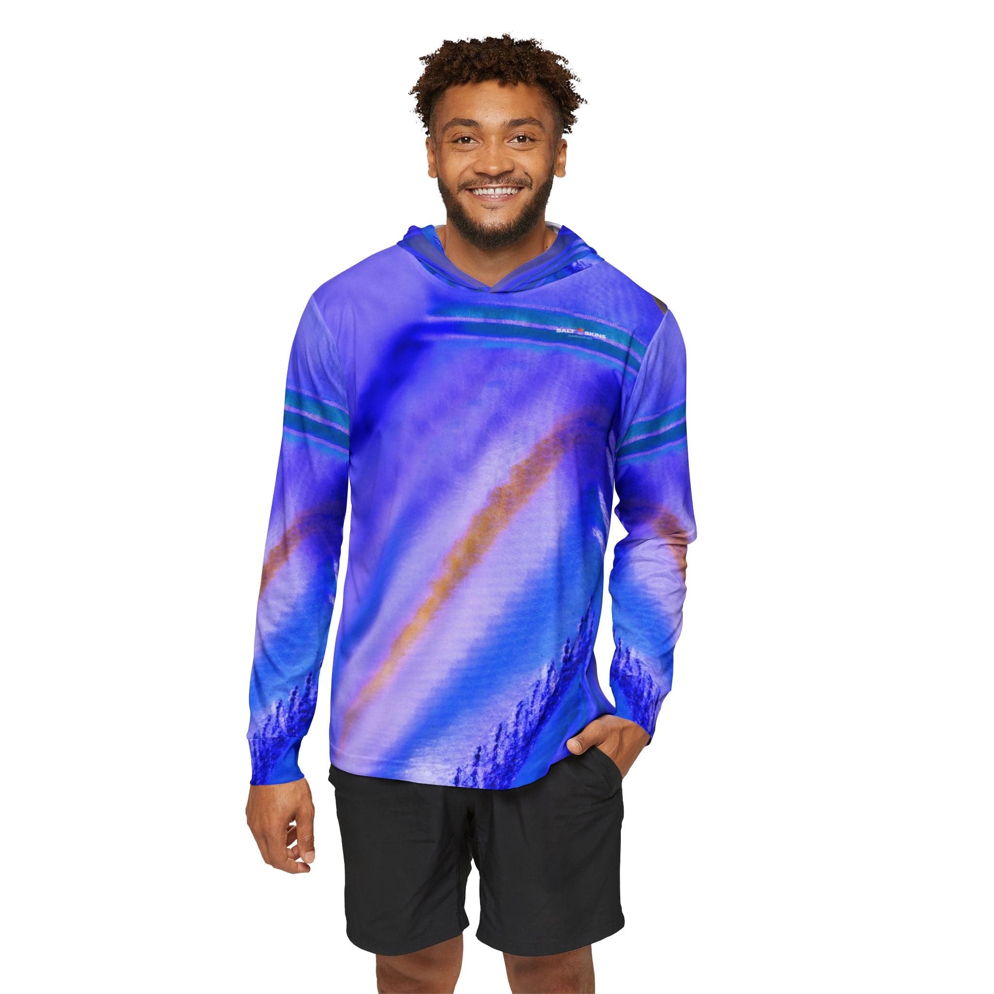 Salt Skins Men's Performance Shirt Parrot Reef Dweller - The Ultimate Performance Men's Long Sleeve Fishing Shirt