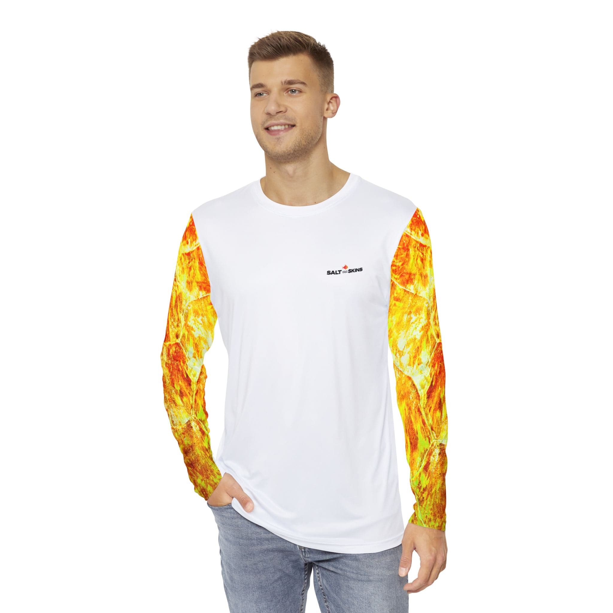Salt Skins Men's Performance Shirt Yellow / XS Sea Turtle Long Sleeve Men's Fishing Shirt
