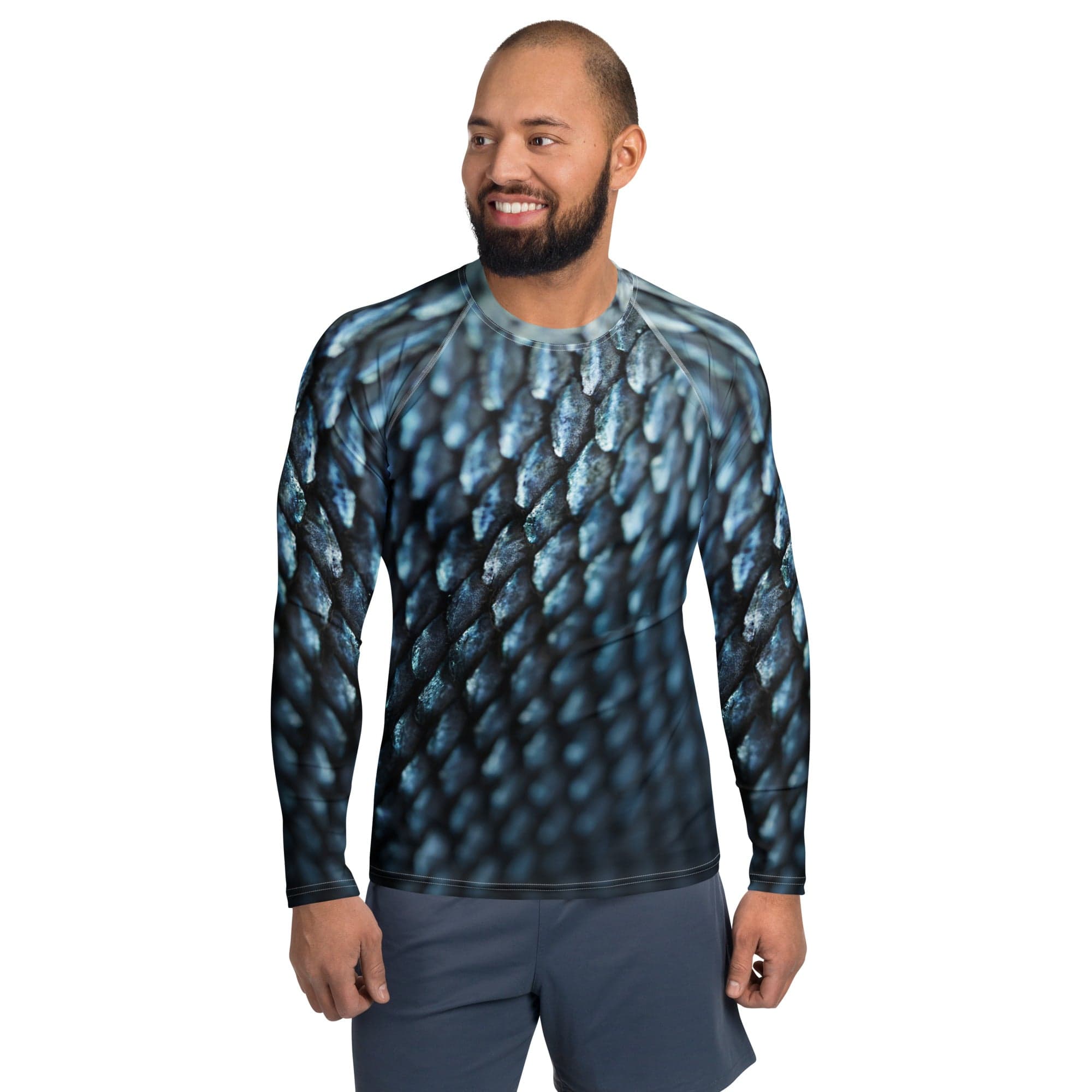 Salt Skins Men's Rash Guard XS / Bright Blue Men's Rash Guard - Tarpon Slayer