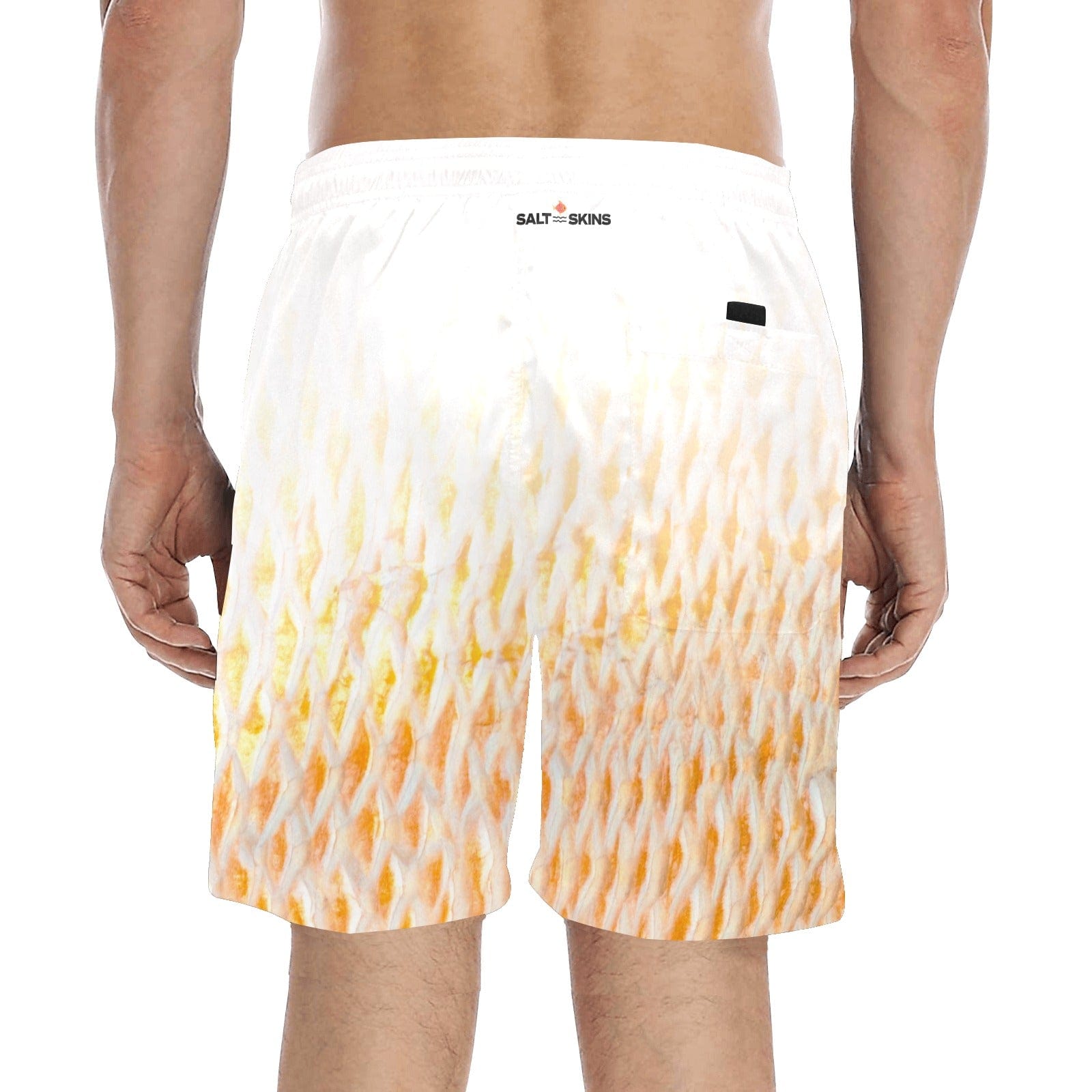 Salt Skins Men's Swim Shorts White Current Men's Mid-Length Swim Shorts