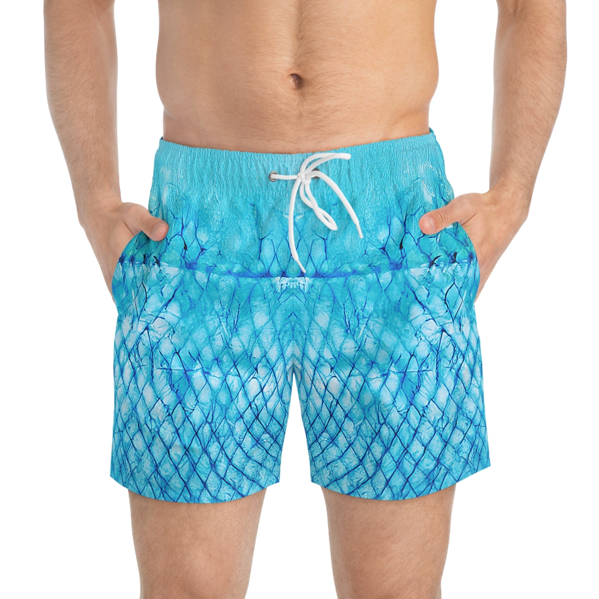 Salt Skins Men's Swim Shorts XS / Blue Sea Striker Men's Mackerel Pattern Swim Shorts