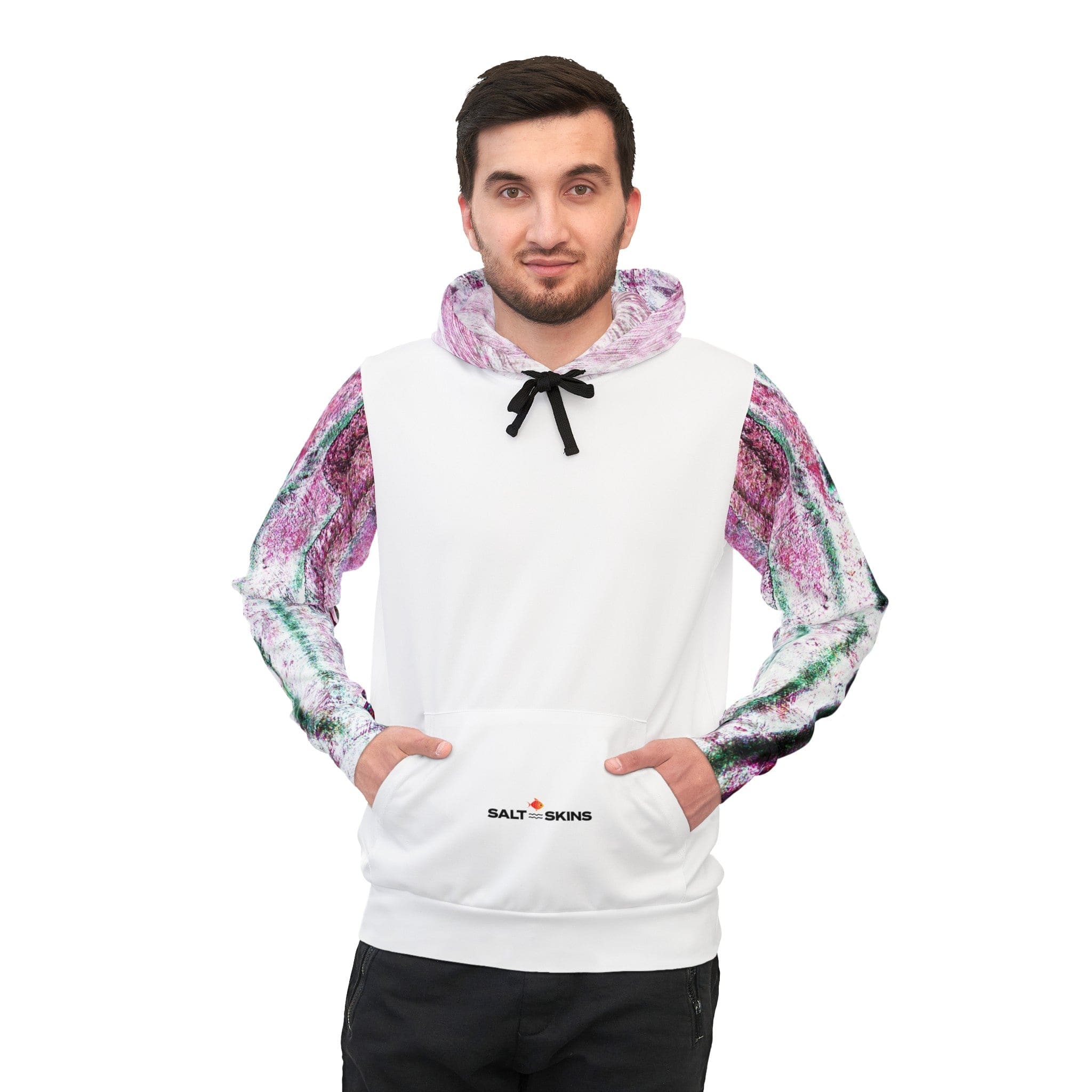 Salt Skins Performance Hoodie Barracuda Men's Heavy Weight Hoodie Purple
