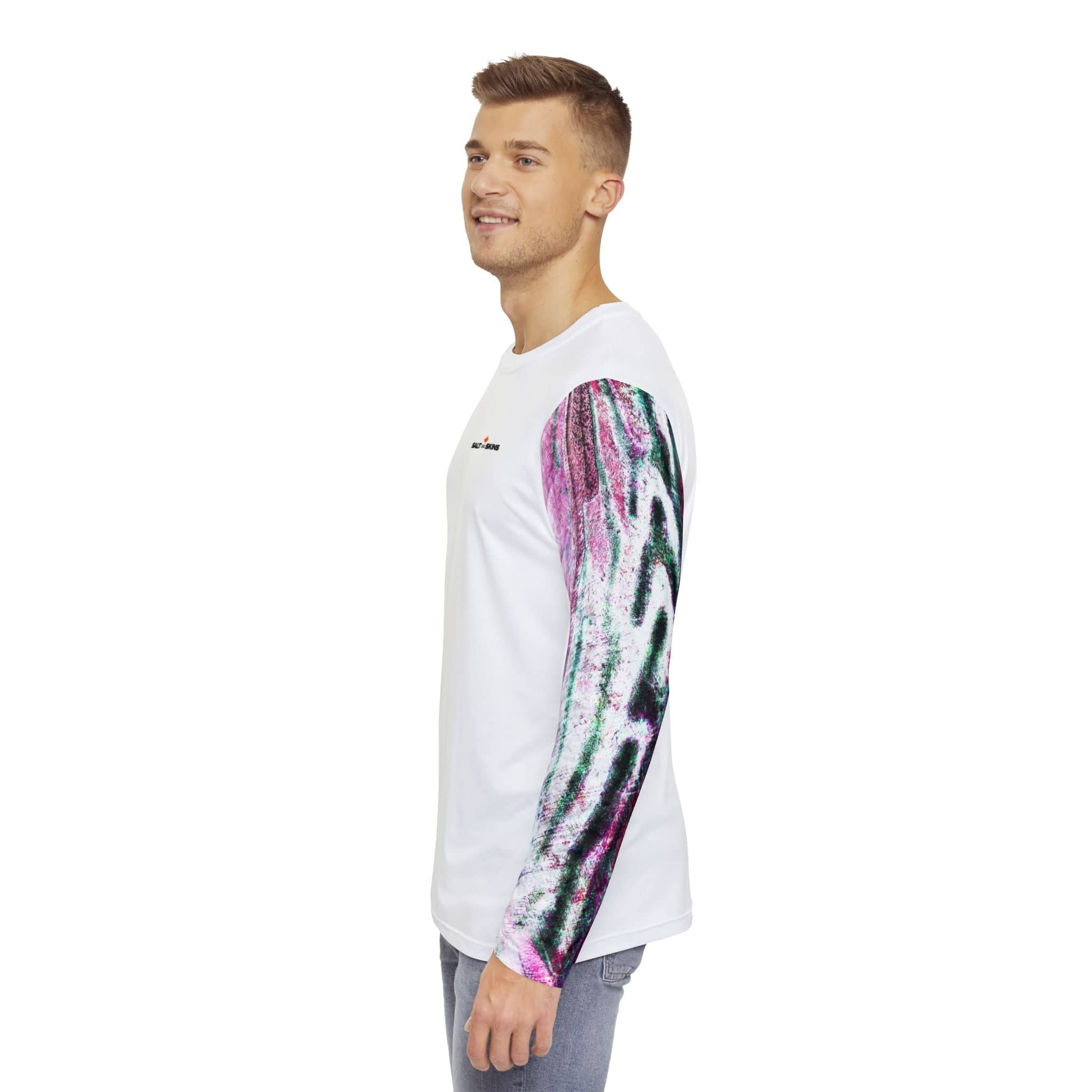 Salt Skins Performance Shirt Barracuda Long Sleeve Men's Shirt Fishing Performance Purple
