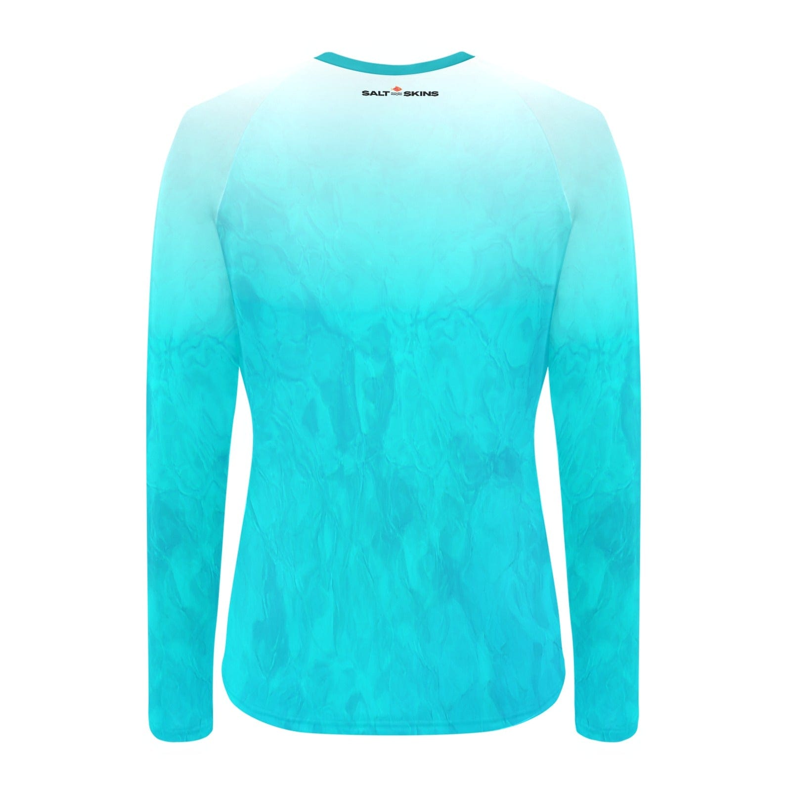 Salt Skins Rash Guard Swim Shirt Aqua Reef Water Women's Long Sleeve Swim Shirt