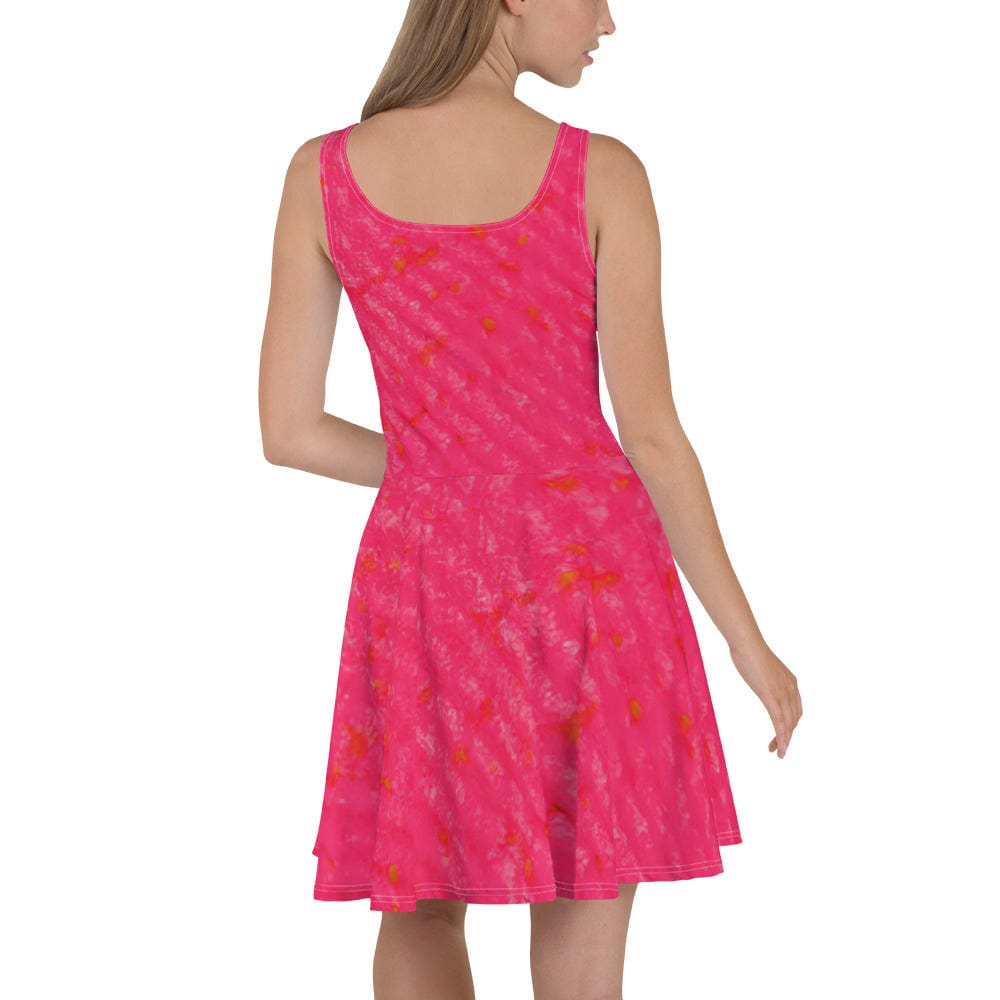 Salt Skins Skirt Dress Vivid Pink Ocean Coral Women's Flared Skirt Dress