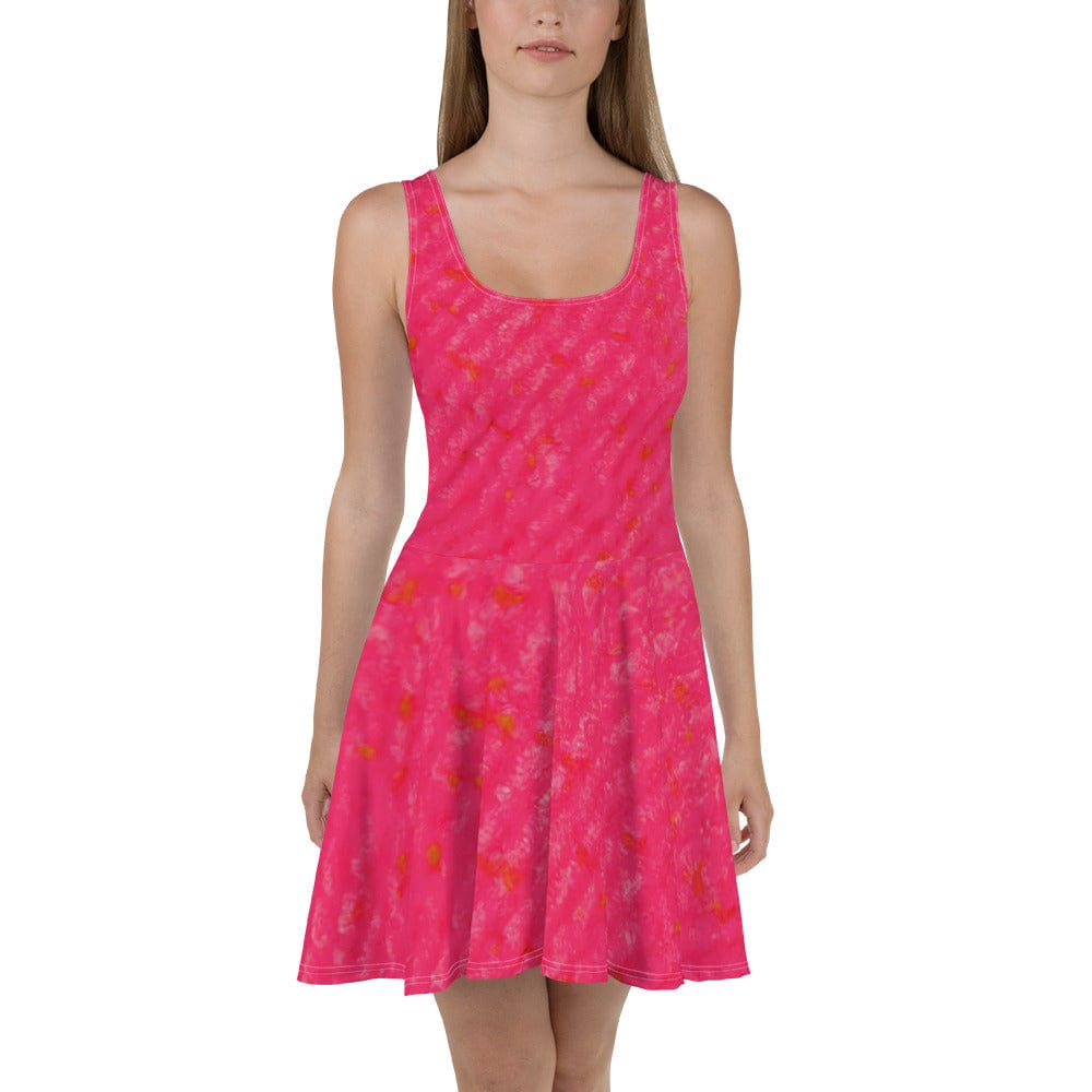 Salt Skins Skirt Dress Vivid Pink Ocean Coral Women's Flared Skirt Dress
