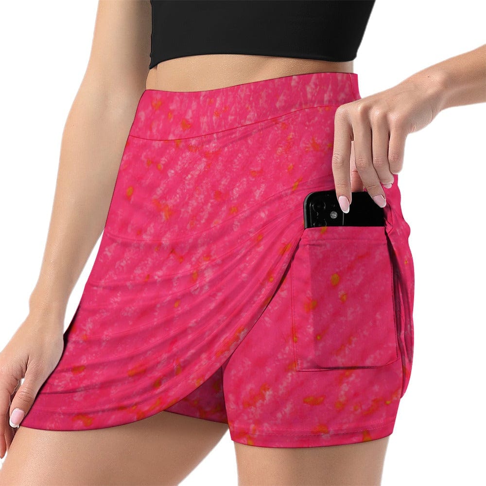 Salt Skins Skirt With Pocket Vivid Pink Coral Skirt Shorts with Pocket